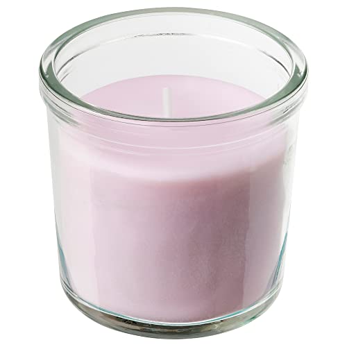 Bougie parfumée jasmin rose longue durée 20 heures dans son écrin en verre LUGNARE