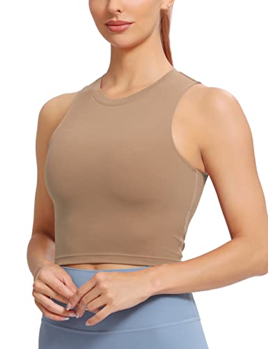 Image of Natural Feelings Nudi Sports Bras for Women Removable Padded Yoga Tank Tops Sleeveless Fitness Workout Crop Tops