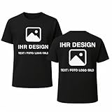 T-Shirt Bedrucken Lassen – Personalisierte T-Shirts mit Eigenem Text, Foto oder Logo | Unisex Shirt Selbst Gestalten | Individuelles Geschenk & Firmen T-Shirt