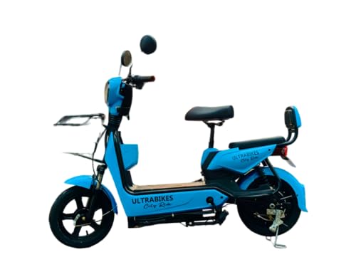 Image of Ultrabikes City Ride Moped | 550 watt Motor | 48V 18Ah Lithium Ion Battery | NO DL Required | 40 Top Speed | Digital Display | 2 Year Warranty | 70 km in Single Charge I 3 Speed Modes (Blue)