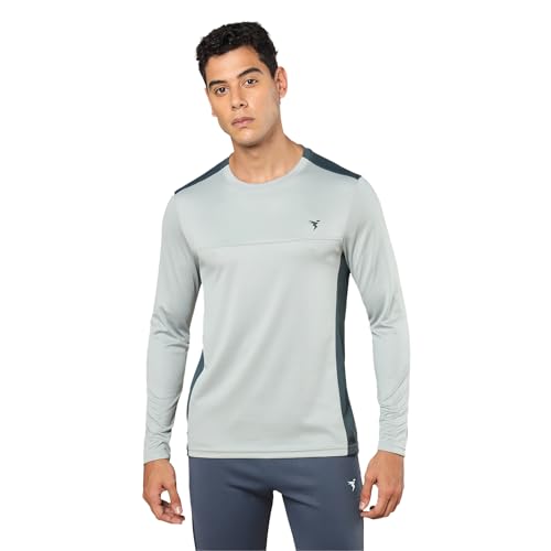 Image of TECHNOSPORT Men Polyester Slim Fit T-Shirt - (P725 P) Pack of 1