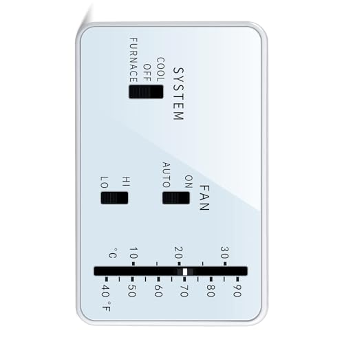 Unifizz RV Analog Thermostat (Cool Only/Furnace), Replace for Dometic 3106995.032, 12 VDC - Temperature Control for RVs