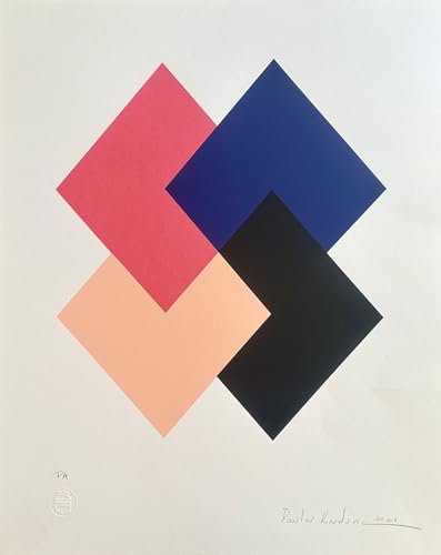 Sérigraphie signée par Paula Kadunc Composição B 2 art brésilien 50x40 cm