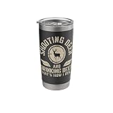 Shooting Deer & Drinking Beer Lover Hunting Tee Hunter Humor Stainless Steel Insulated Tumbler