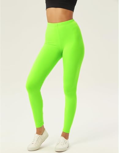 Image of sissycos Women's 80s Leggings Neon Artistic Splash Printed Buttery Soft Stretchy Pants