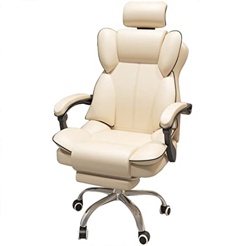 YHRJ Cadeiras de secretária de escritório conjuntos ajustáveis em altura para casa cadeiras executivas encosto de cabeça confortável cadeira giratória ergonómica cadeira de gestão de pedais
