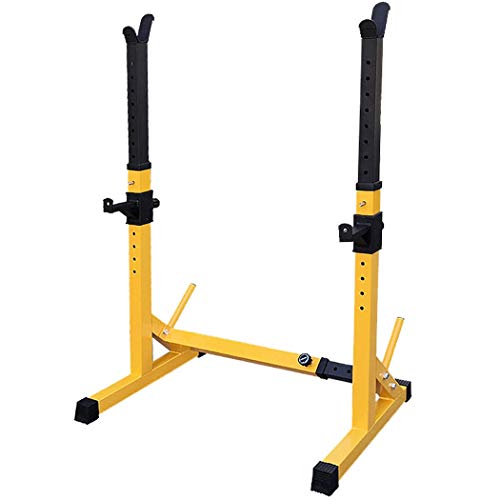 CKKNILV Multi-Function Barbell Rack, Dip Stand Home Gym Fitness, Adjustable Squat Rack Weight Lifting Bench Press Dipping Station