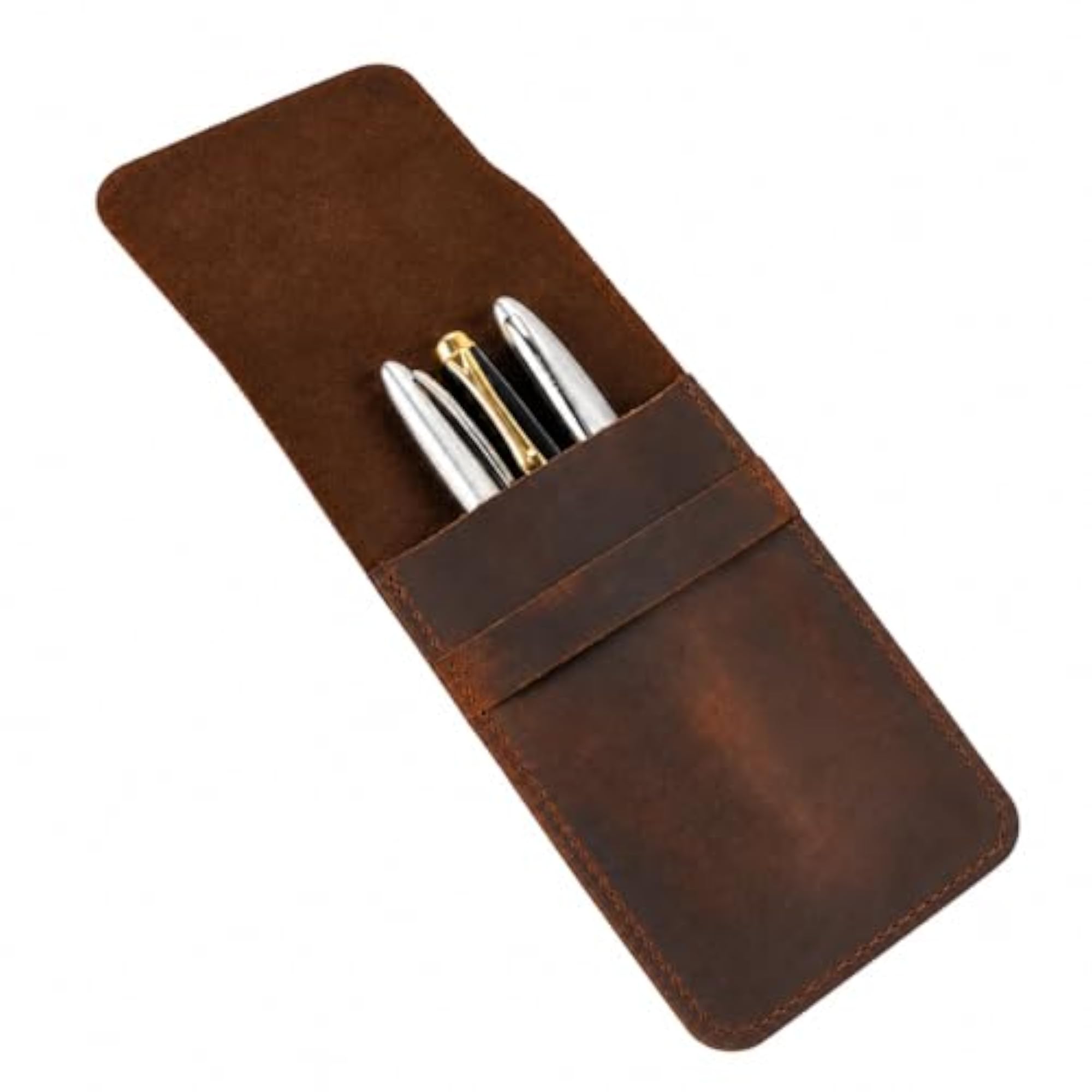 Vintage Leather Pen Case for Fountain and Ballpoint Pens
