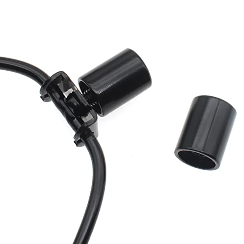 Image of FDXGYH 2 Pcs 1 /4-27 Solid Lamp Finials Caps Tapped of Tops for Lamp Shade Holder Harp Lamp Finial Knob Lamp Accessories [Black]