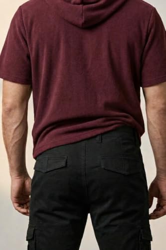 Image of Louis Philippe Men's Relaxed Straight fit with Multi Utility Pockets Stretch Fabric for Comfort Travel Friendly Casual Trouser