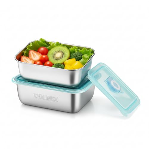 Image of Stainless Steel Food Storage Containers with Lids, Leakproof, Oven & Freezer Safe, Meal Prep & Lunch Boxes, Snack Container, Reusable Meal Prep Boxes, School, Office, Picnic (2)