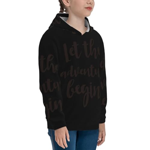 Let The Adventure Begin Kids Pullover Hoodies Boys Sweatshirts Girls Athletic Clothes with Pocket3