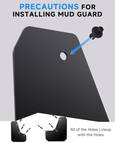 Image of TPE Mud Flaps Compatible with Tesla Cybertruck 2024, No Drilling OEM Style Front & Rear Mud Grards Fender Splash Guards for Cybertruck Accessories Set of 4
