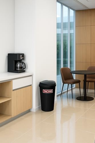 TACINO® 50L Touch Bin Recycling Bin Touch Top Lid for Home, Garden, Office, School, Kitchen, and Bathroom, 50 Litre Waste Dustbin Black - Image 9