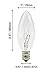 Creative Hobbies® Replacement Light Bulbs for Electric Candle Lamps, Window Candles, & Chandeliers - 7 Watt Candelabra (E12), Clear, Steady Burning, 120v 7w Bulb - Pack of 12