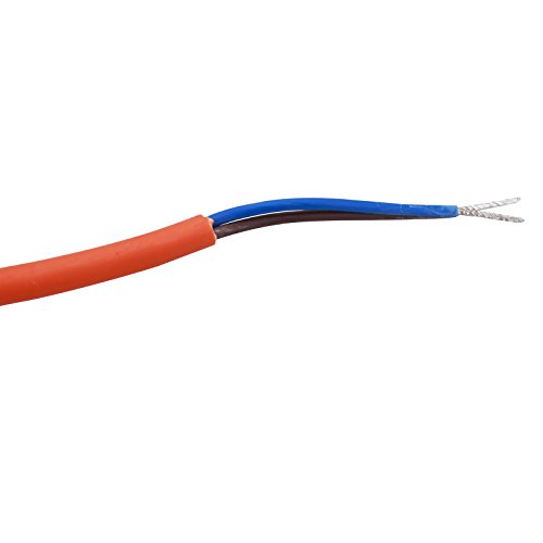 First4spares Orange 12 metre Replacement Flex Cable with 3 Pin Plug & Loose Ends For Hard Wiring