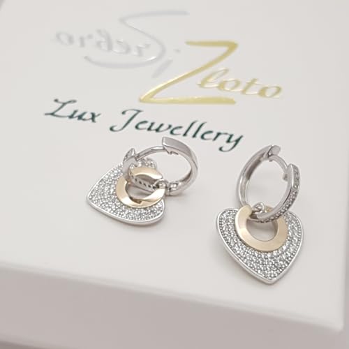Boucles d'oreilles or jaune 9k et argent anti-ternissement SiZ LuX