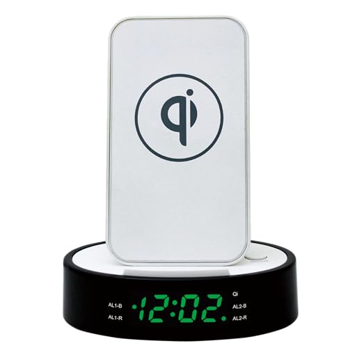 Gigatel Radio Reloj Despertador 580QI con Cargador QI inalámbrico de 9W