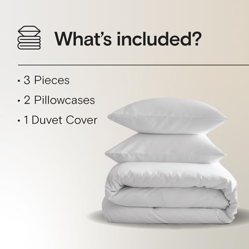 DOZ Duvet Cover Set, 100% Viscose derived from Bamboo, Organically Grown, Buttery Soft, Cooling Duvet Covers, High GSM, 1 Duvet Cover and 2 Pillowcases, 90