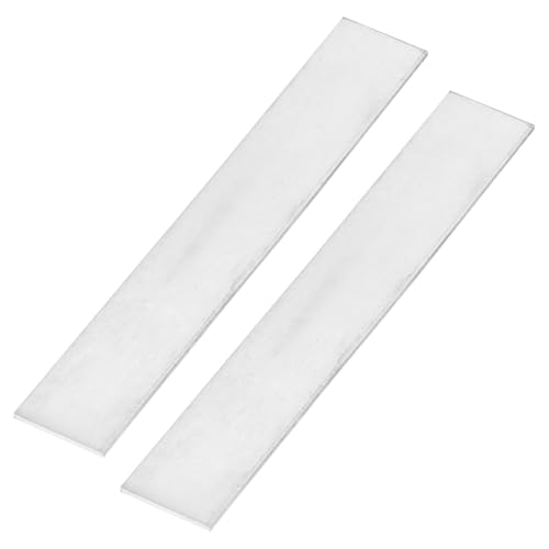 Image of uxcell 2 Pcs Zinc Sheets, 99.995% High Purity Zinc Plate 0.08 inchx1 inchx6 inch(2x25x150mm) Metal Zinc Foil Zinc Anode Strip for Science Lab Industry DIY Craft