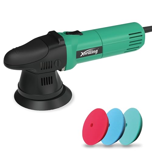 Buffer Polisher, 5-Inch 8MM Dual Action Random Orbital Car Polisher with 6 Variable Speed MAX5500 RPM, Car Detailing Kit for Car Detailing Polishing and Waxing