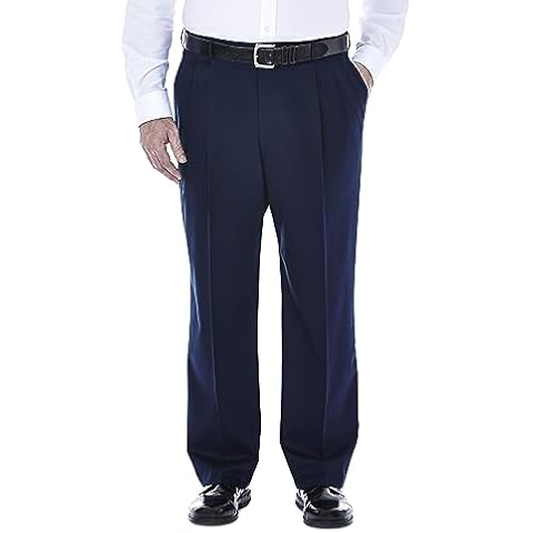 Haggar Men's Non-Iron Expandable Trousers Cover