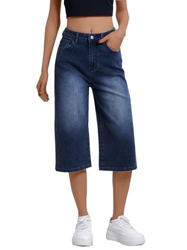 Image of Nifty Women's Denim Stretchable Baggy Fit Capris