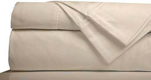 Minor Monkey Pure Egyptian Cotton 1000 Thread Count Bed Sheet Set (4 Piece) Italian Finish | Fits Mattress Up to 17 inch Deep Pocket Pattern Solid (Color - Ivory) Luxury Soft Cotton King Size Sheets