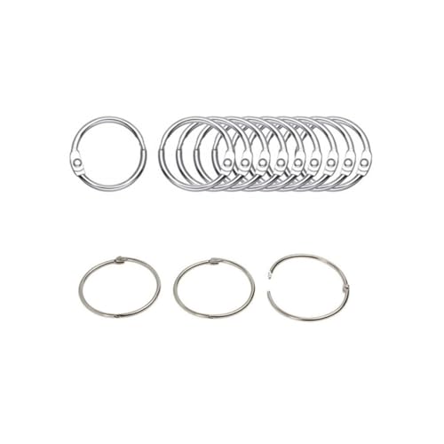 10 Stück gardinenringe zum öffnen,15mm Gardinenringe Vorhangringe, Rundringe Vorhang Clips，Silber