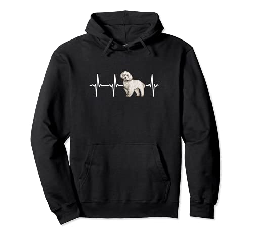 Maltese Heartbeat Love My Dog Pullover Hoodie, Black