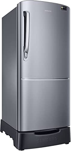 Image of Samsung 183 L, 3 Star, Digital Inverter, Direct-Cool Single Door Refrigerator (RR20C2823S8 /NL, Silver, Elegant Inox, Base Stand Drawer)