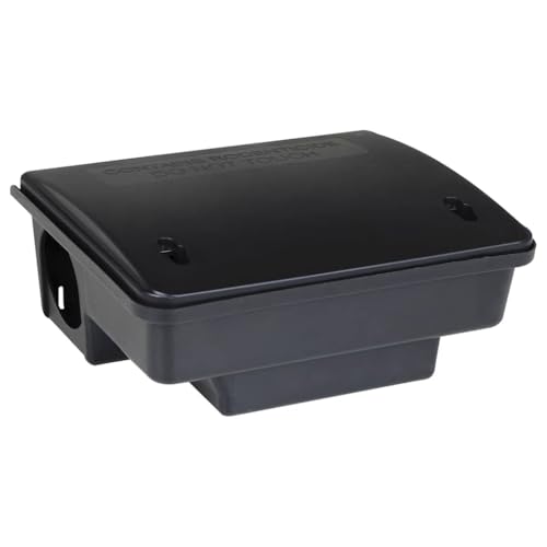 vidaXL Trampas para Ratones 6 uds. Negro 23x19x9,5 cm, Caja para Ratas, Cebo para Ratones, Caja de Cebo para Veneno para Ratas, Caja de Cebo
