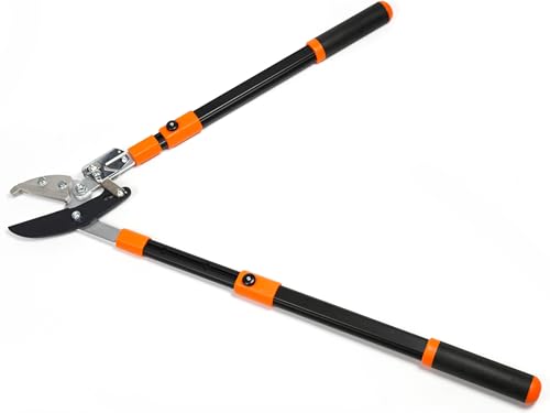 Coupe-branches à crémaillère téléscopique - Access Garden, crémaillère multiplicateur force X5, en aluminium avec lame en acier traitée au Téflon