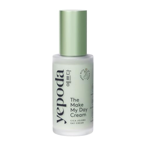 Yepoda The Make My Day Cream, crema de día hidratante y anti-edad con centella asiática. Vegana, nutritiva y apta para todo tipo de pieles. Para una piel radiante. 50 ml.