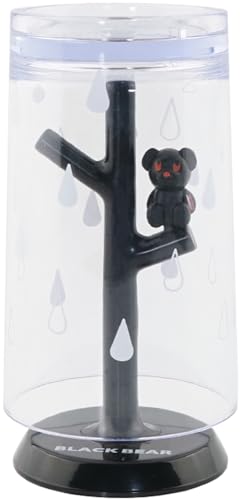 Hassey Top-in Cup Stand Black Bear Gargle Mouthwash Cup Capacity 3.4 fl oz (90 ml), Stand/Diameter 2.6 x Height 4.5 inches (6.5 cm) x Height 4.5 inches (11.6 cm), Cup/Diameter 2.6 inches (6.5 cm) x