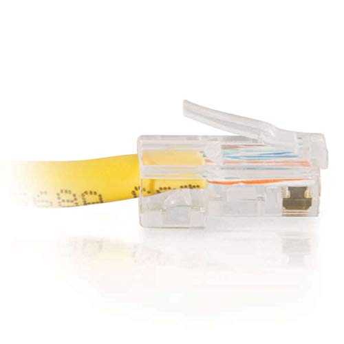 Image of C2G 24511 Cat5e Crossover Cable - Non-Booted Unshielded Network Patch Cable, Yellow (7 Feet, 2.13 Meters)