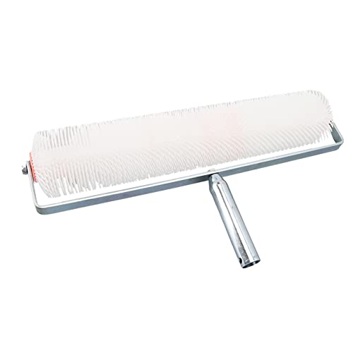 Aramox Rouleau D'aération à Pointes de Ciment, Rouleau à Pointes Anti-mousse Auto-nivelant de 28 Mm, Rouleau D'aération de Sol à Aiguille épaisse Ronde, Outils de Construction de Ciment