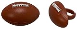 DECOPAC 3D Football Rings, Cupcake Decorations, Food Safe Cake Toppers – 24 Pack, Multicolor