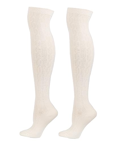 Image of ATHX Women's Knit Thigh Socks Winter Boot Stockings Over Knee High Leg Warmers