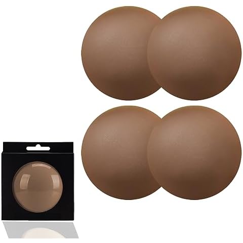 MIXILU Cakes Nipple Cover, Sticky Adhesive Silicone Nipple Cover, Reusable and Waterproof, Two Pairs (Coffee) Cover