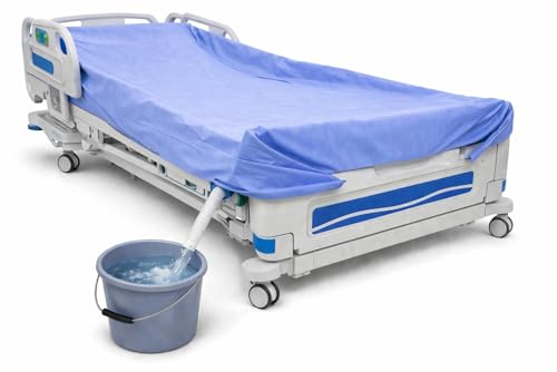 Patient Washing Sheet with Drainage Hose - Waterproof Portable In-Bed Bathing System for Bedridden Elderly & Disabled - Leakproof Design with Drain Hose for Easy Water Control - Caregiver Support Aid