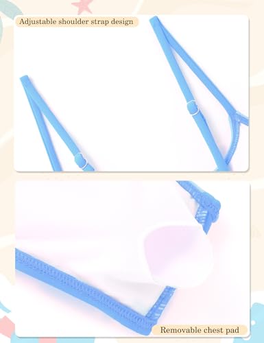 Image of Girls Swimsuits Bikini Set 2 Pieces Color Block Bikini with Adjustable Shoulder Strap Girls Bathing Suit 7-16Y