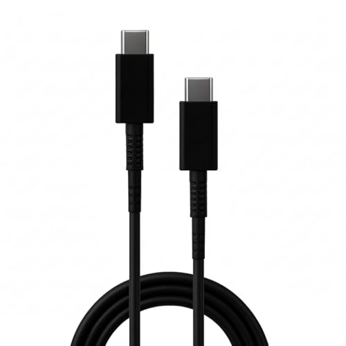 Image of 65W USB C to C Fast Charging Cable - Compatible with Samsung Galaxy S23 S22 S21 21 FE S20 A34 M14 M34 M54 M53 - Type-C Original Rapid Charging (Black)