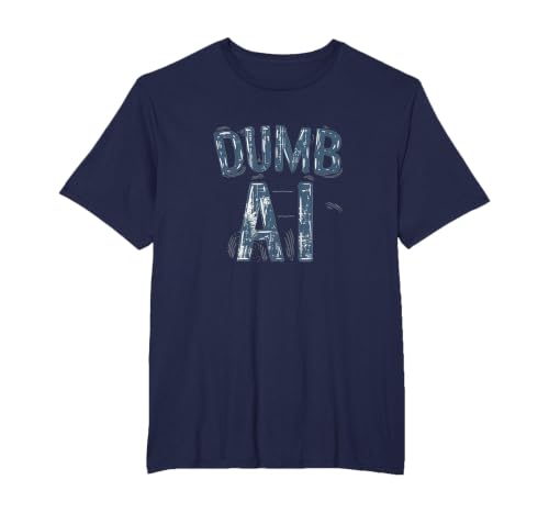 Dumb AI Logo Costume for Man and Woman T-Shirt, Men's Big and Tall, Navy Blue, 2X Tall