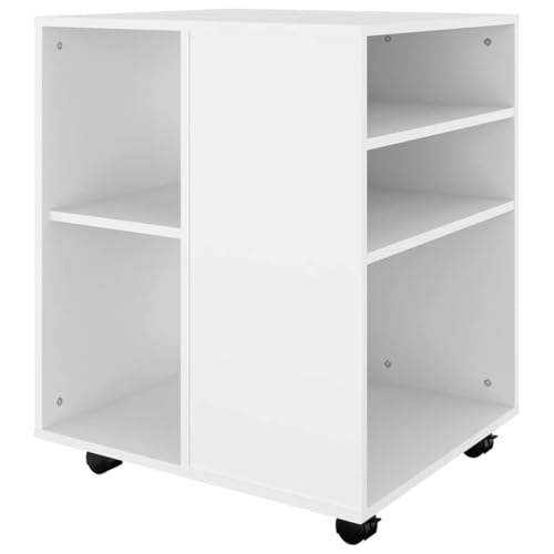 Armoire à roulettes blanche meuble pour libérer de l'espace de bureau