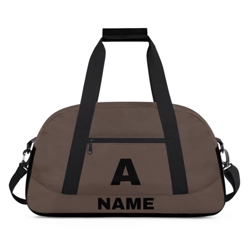 Personalized Boy/Girl Dance Bag, Custom Name/Team Name Gymnastics Bags, Suitable for Weekend Travel Overnight Kids Gym Bag sports Travel Bags Dark Gray