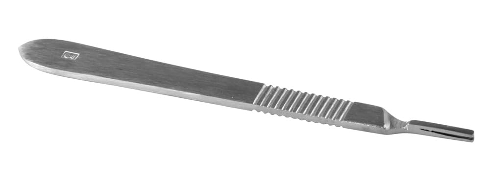 SE Stainless Steel Scalpel Handle - 5-Inch #3 Handle for Medical, Laboratory, and Hobby Use, Compatible with #11 Blades - HN3