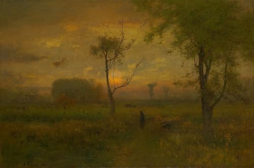 Tableau George Inness lever du soleil pour habiller un grand mur vide