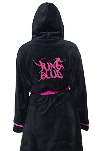Yungblud Bathrobe Im Weird Logo Official Black Super Soft Fleece Unisex Size L4