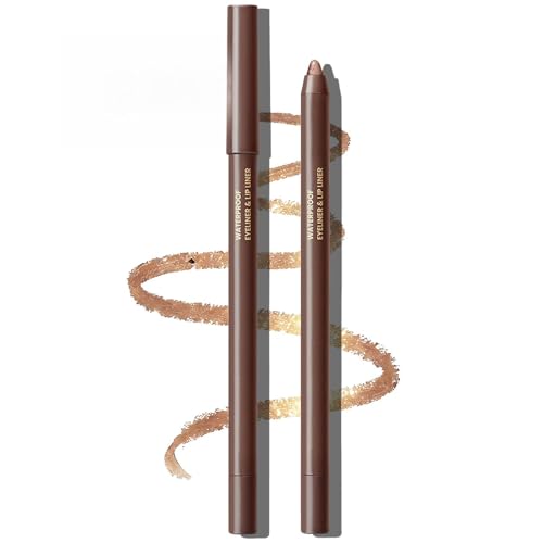 Image of Bronze Shimmer Gel Eyeliner Pencil, Waterproof Smudge-proof Long Lasting Plum Eye Liner, High-Pigmented Smooth Creamy Formula for Mature Women, Eyes Makeup Pen with Sharpener